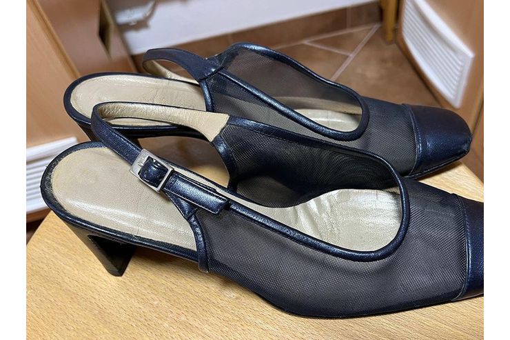 Schuh blau leder - Gre 37 - Bild 1