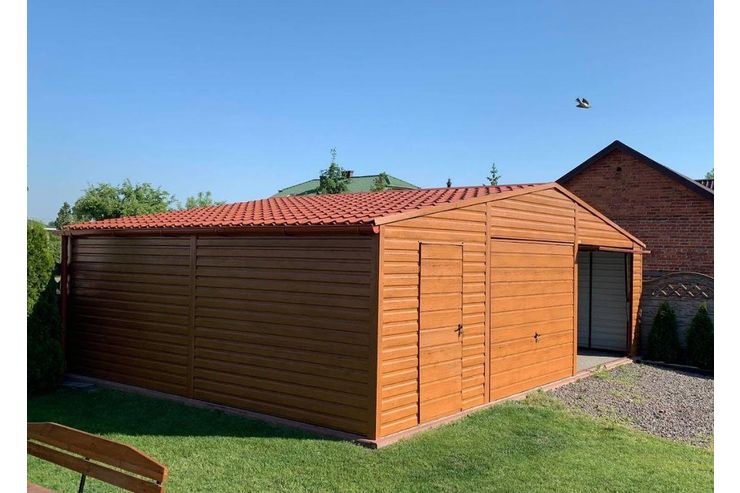 Garage 9x6m Gerthaus Versteck Farbe Eiche - Baustoffe & Hausbau - Bild 1