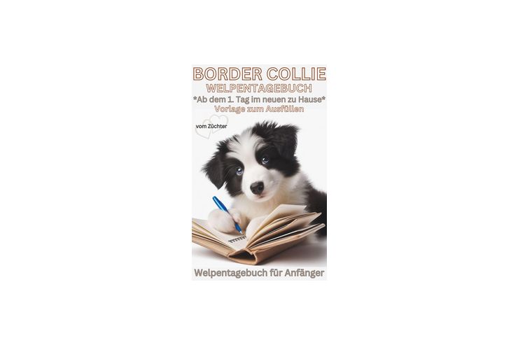 Border Collie Welpen Buch Tagebuch Vorlage - Rassehunde - Bild 1