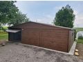 Blechgarage 9mx6m Gerthaus Farbe Walnuss - Baustoffe & Hausbau - Bild 1