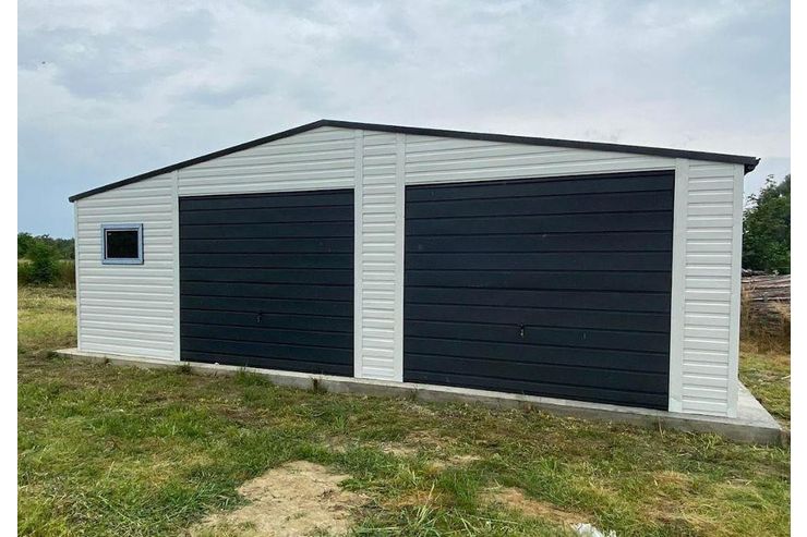 Garage 9x6 Farbe Graphit Weiss Fenster - Baustoffe & Hausbau - Bild 1