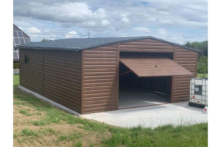 Blechgarage 6x6 Gerthaus Goldene Eiche - Baustoffe & Hausbau - Bild 1