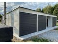 12x6m Blechgarage Gerthaus Wei Tor Grafit - Gartenhuser & Pavillons - Bild 1