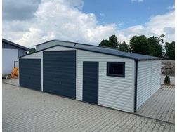 10x6m Blechgarage Gerthaus Wei Anthrazit - Baustoffe & Hausbau - Bild 1