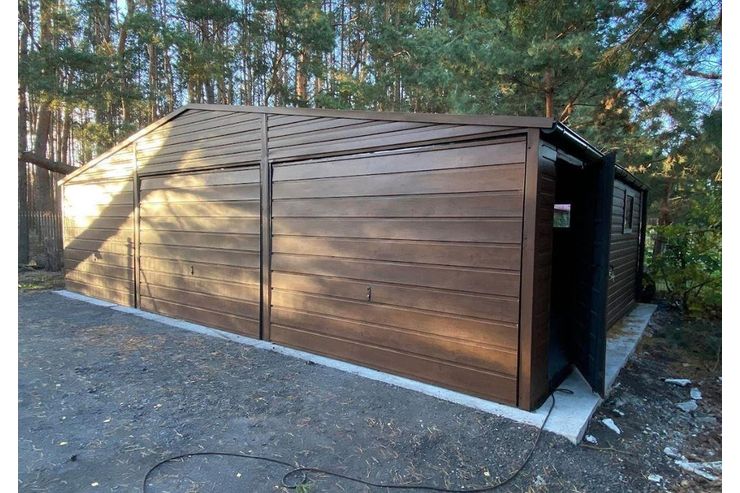 Blechgarage 9x9m Gerthaus Doppeltgarage - Baustoffe & Hausbau - Bild 1