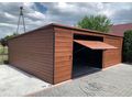 Blechgarage 8mx6m Gerthaus Walnuss - Baustoffe & Hausbau - Bild 1