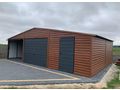 Blechgarage 8x7 Gerthaus Walnuss Graphit - Gartenhuser & Pavillons - Bild 4