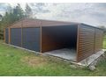 Blechgarage 8x7 Gerthaus Walnuss Graphit - Gartenhuser & Pavillons - Bild 5