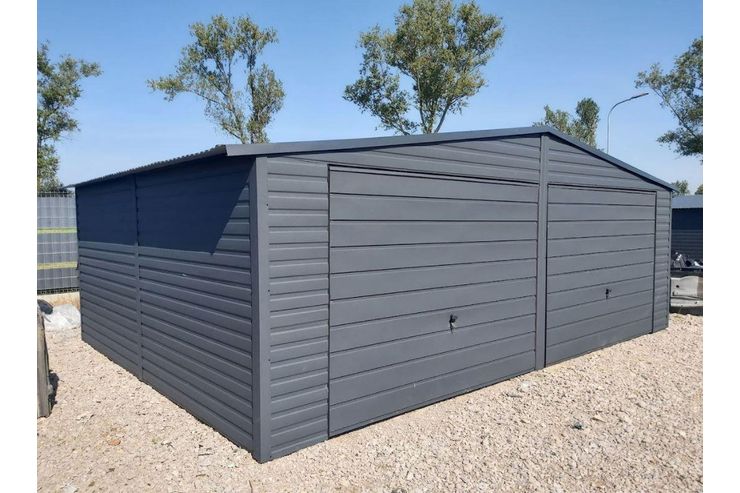 Blechgarage 7x6 Doppeltgarage Fertiggarage - Gartenhuser & Pavillons - Bild 1