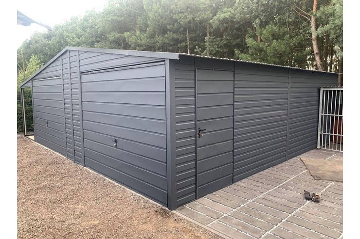 Blechgarage 7x6m Carport Doppeltgarage - Gartenhuser & Pavillons - Bild 1