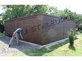 Blechgarage 7x6 Farbe Walnuss Doppeltgarage - Gartenh�user & Pavillons - Bild 4