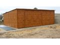 Blechgarage 7x6 hochhebende T�r Golden Eiche - Gartenh�user & Pavillons - Bild 1