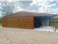Blechgarage 7x7 Carport Farbe Golden Eiche - Gartenh�user & Pavillons - Bild 4