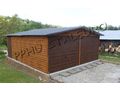 Blechgarage 6x6 Golden Eiche Walnuss Tor - Gartenh�user & Pavillons - Bild 1
