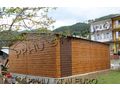 Blechgarage 6x6 Golden Eiche Walnuss Tor - Gartenh�user & Pavillons - Bild 2
