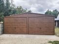 Blechgarage 6x5 Farbe Holzmaserung Nussbaum - Gartenh�user & Pavillons - Bild 1