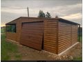 Blechgarage 5x6 Goldene Eiche Walnuss T�ren - Gartenh�user & Pavillons - Bild 3