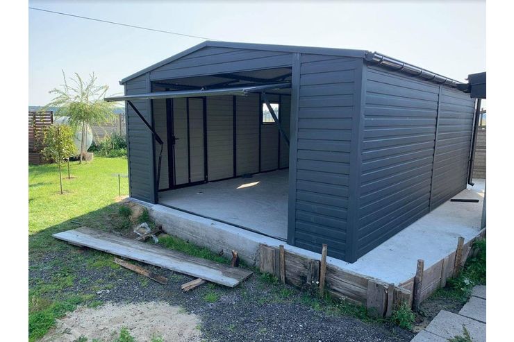 Gartenhaus 4x6 m Graphit Blechgarage - Gartenh�user & Pavillons - Bild 1