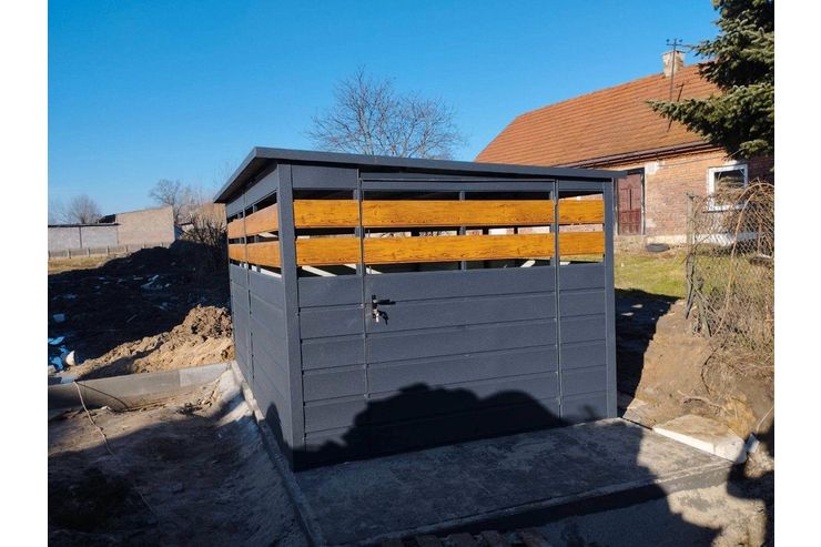 Abfallbeh�lter M�lltonnenbox Blech - Gartenh�user & Pavillons - Bild 1
