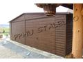 Blechgarage 7x7 Ger�thaus Metallgarage Walnuss - Gartenh�user & Pavillons - Bild 1