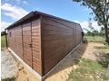 12mx6m Blechgarage Farbe Nussbaum - Gartenh�user & Pavillons - Bild 1