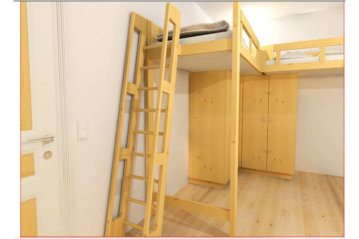 2 Hochbett Fichte Tischler - Betten - Bild 1