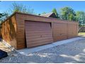 10mx6m Blechgarage Goldene Eiche T�ren Nussbaum - Gartenh�user & Pavillons - Bild 1