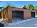10mx6m Blechgarage Goldene Eiche T�ren Nussbaum - Gartenh�user & Pavillons - Bild 2