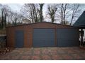 Blechgarage 9m x 8m Farbe Walnuss Graphit - Gartenh�user & Pavillons - Bild 1