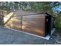 Blechgarage 9mx7m Farbe Walnuss Transport - Gartenh�user & Pavillons - Bild 1