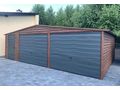 Blechgarage 8mx6m Farbe Walnuss Graphit Tor - Gartenh�user & Pavillons - Bild 1