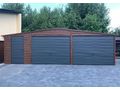 Blechgarage 8mx6m Farbe Walnuss Graphit Tor - Gartenh�user & Pavillons - Bild 2