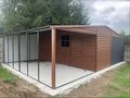 Gartenhaus 5x6 m Vordach 3m Nussbaum Graphit - Gartenh�user & Pavillons - Bild 3