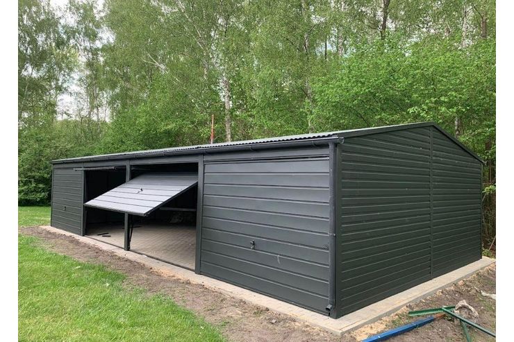 12mx5m Blechgarage Ger�thaus Farbe Graphit - Gartenh�user & Pavillons - Bild 1