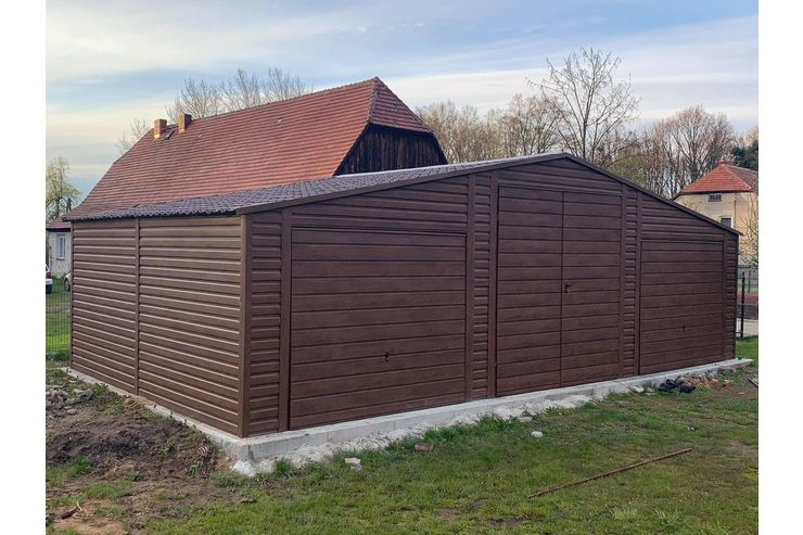 Garage 11x6 Satteldach Nussbaum - Gartenh�user & Pavillons - Bild 1