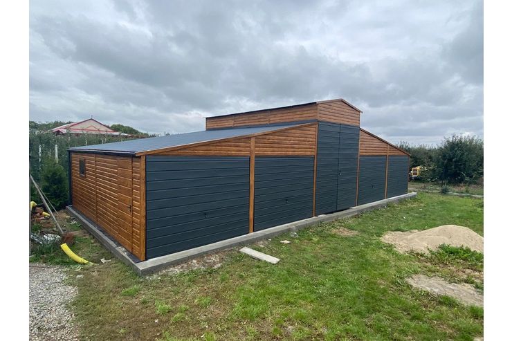 Garage 15x7 Goldene Eiche Trapezblech - Gartenh�user & Pavillons - Bild 1