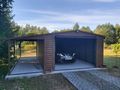 Garage 4x6 m Goldene Eiche 2 m Unterstand - Gartenh�user & Pavillons - Bild 2