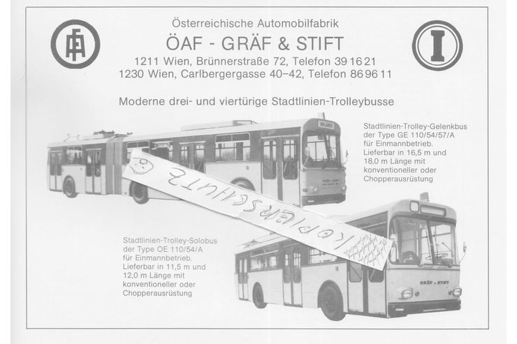 Alte Reklame Gr�f Stift Obusse Salzburg 77 - Antiquit�ten, Sammeln & Kunstwerke - Bild 1
