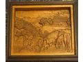Wandbild geschnitzt Rahmen Vollholz - Holzbilder - Bild 1