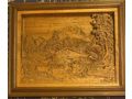Wandbild geschnitzt Rahmen Vollholz - Holzbilder - Bild 1