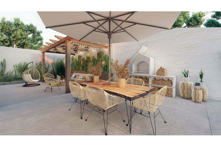 Moderne Terrasse gestalten - Gartendekoraktion - Bild 1