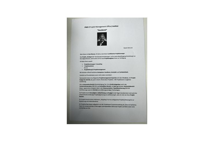 Projektmanagement Consulting PMO Institut - Wirtschaft, Finanzen & Recht - Bild 1