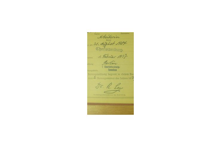 Mitgliedsbuch den1937 Autogramm - Antiquit�ten, Sammeln & Kunstwerke - Bild 1