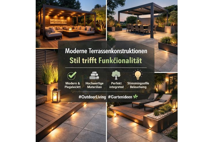 Moderne Terrassenkonstruktionen - Gartendekoraktion - Bild 1