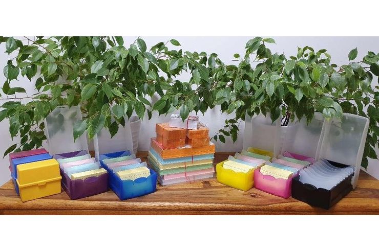 gro�es buntes Karteikarten Box Set - Schultaschen, Rucks�cke & Schulbedarf - Bild 1