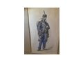 Antikes Aquarell Soldat 1880 gerahmt - Gem�lde & Zeichnungen - Bild 2