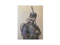 Antikes Aquarell Soldat 1880 gerahmt - Gem�lde & Zeichnungen - Bild 3