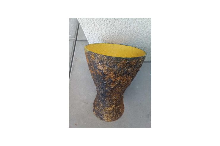 vase handgemacht pastelbeton u acrylfarbe - Vasen & Kunstpflanzen - Bild 1