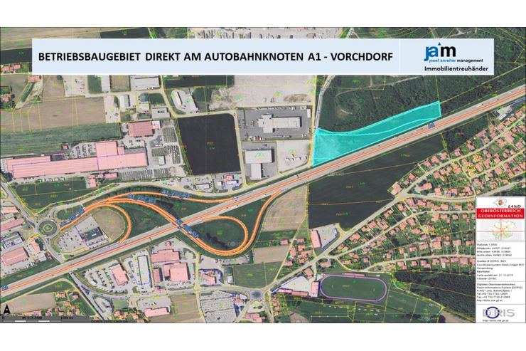 Betriebsbaugebiet Vorchdorf Autobahnabfahrt A1 - Grundstück kaufen - Bild 1